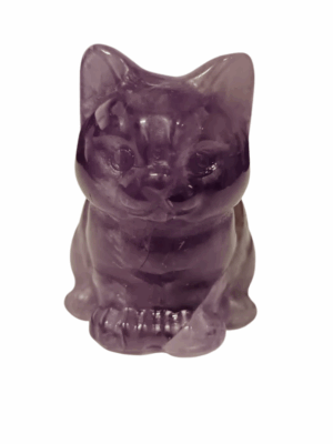 Mini Crystal Cat · Amethyst