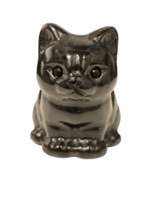 Mini Crystal Cat · Obsidian