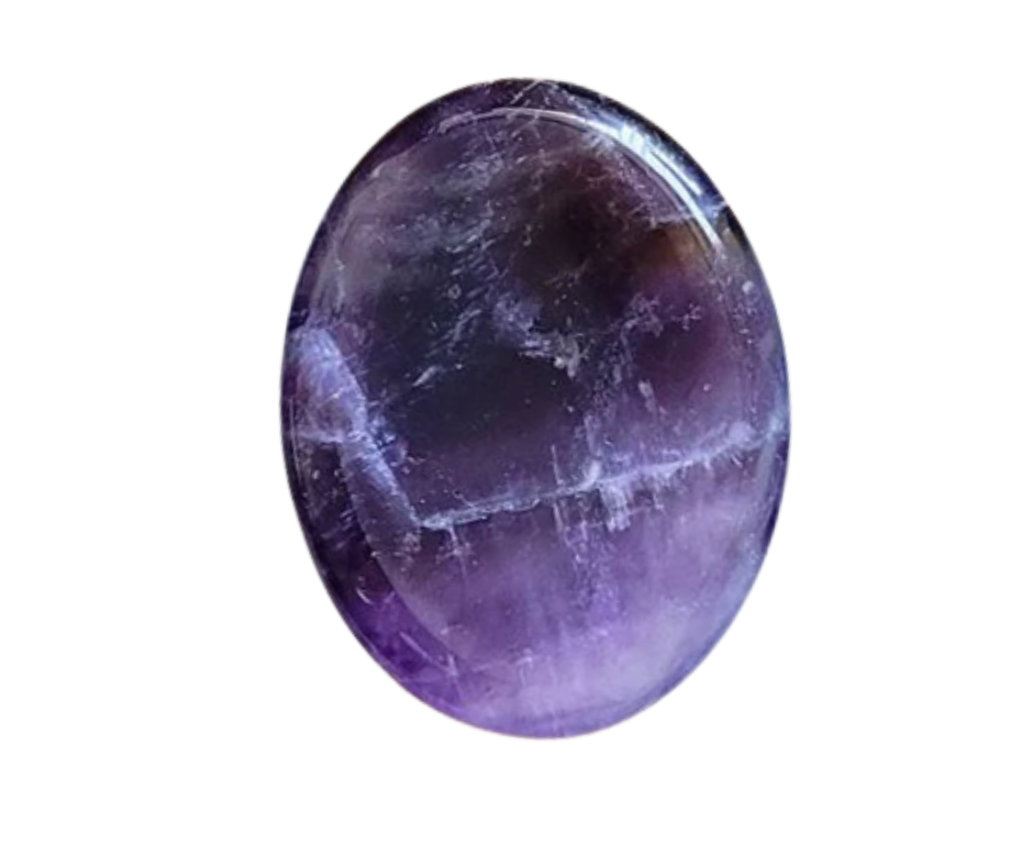 Oval Crystal Palmstone · Amethyst
