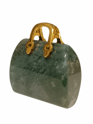 Mini Crystal Handbag · Moss agate