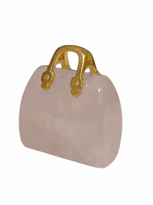 Mini Crystal Handbag · Rose quartz