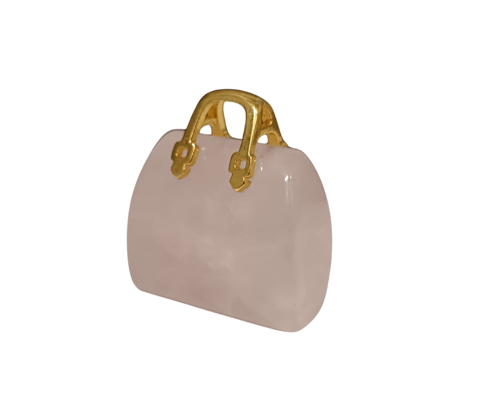 Mini Crystal Handbag · Rose quartz