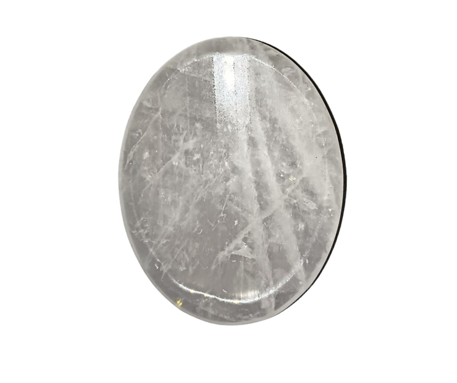 Oval Crystal Palmstone · Clear quartz