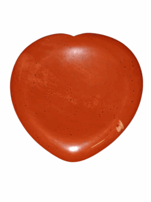 Heart-Shaped Crystal Palmstone · Red jasper