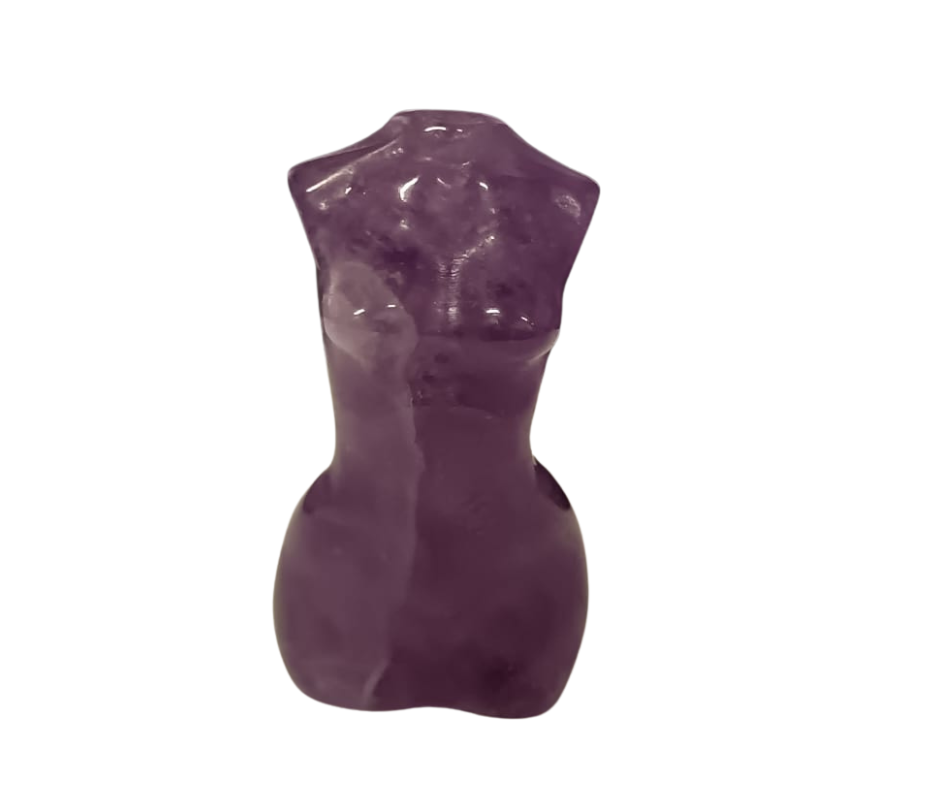 Mini Female Body Crystal Carving · Amethyst