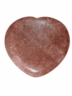 Heart-Shaped Crystal Palmstone · Strawberry Quartz