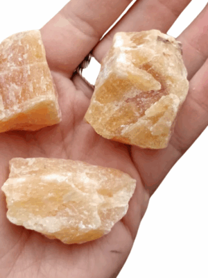 21 kinds of Mini Rough Crystal Chunks · Yellow calcite