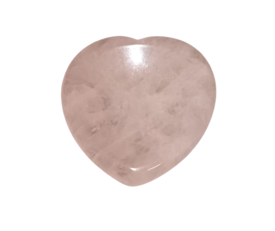 Heart-Shaped Crystal Palmstone · Rose Quartz