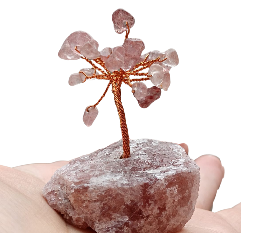 Mini Crystal Tree · Strawberry Quartz