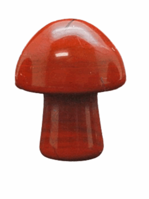 Mini Crystal Mushroom · Red jasper