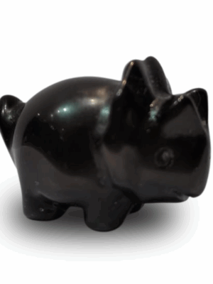 Mini Crystal Triceratops · Obsidian