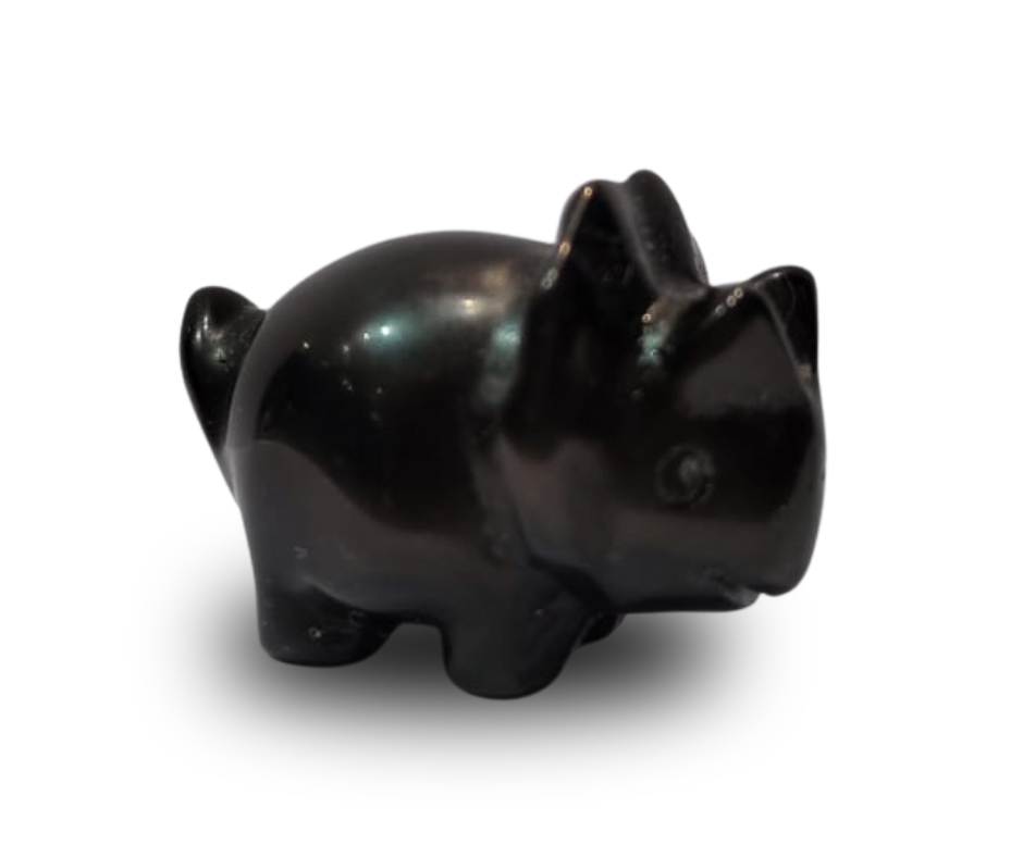Mini Crystal Triceratops · Obsidian
