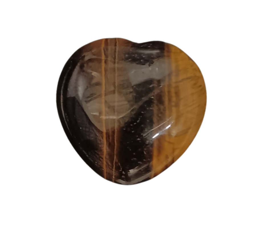 Medium Crystal Heart · Tigers eye
