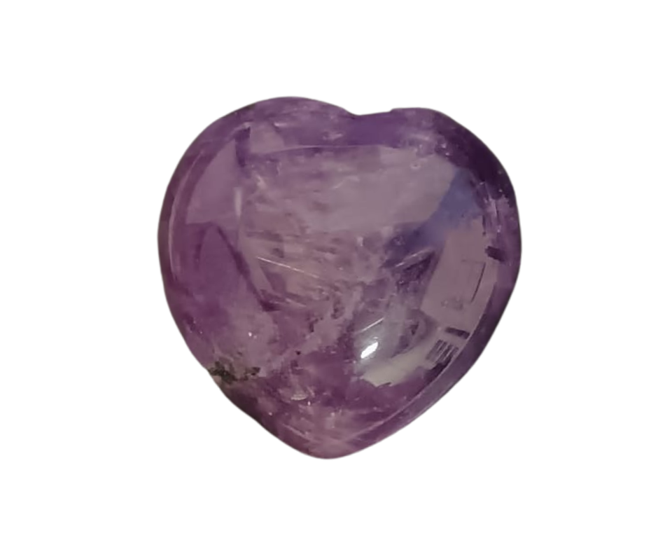 Medium Crystal Heart · Amethyst
