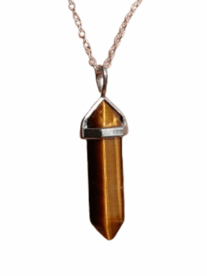 Double Terminated Crystal Pendant (popular) · Fake moss agate