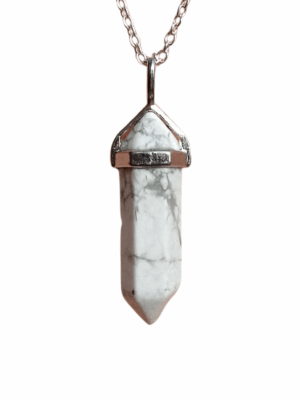 Double Terminated Crystal Pendant (popular) · Howlite