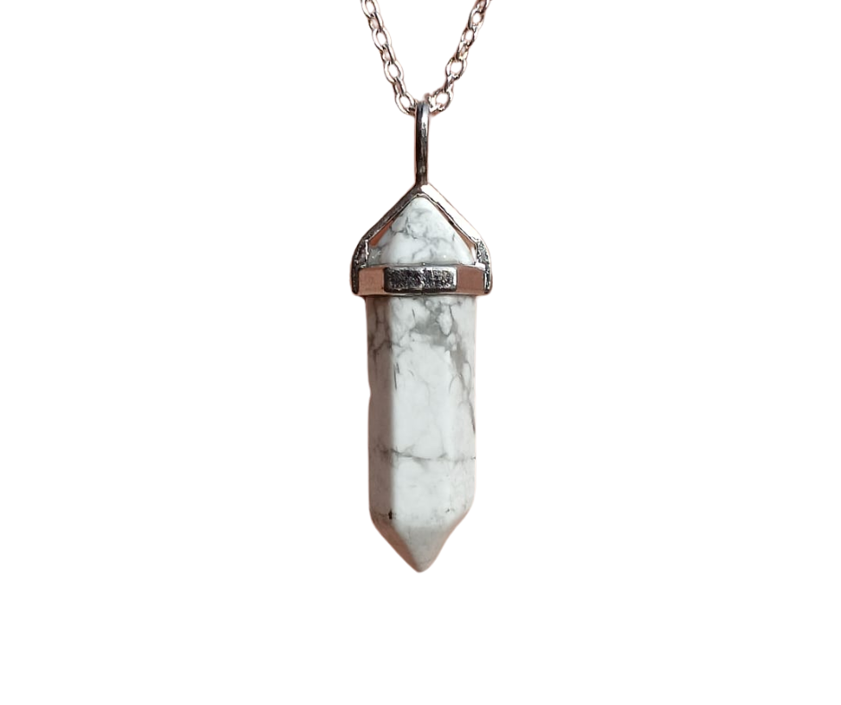 Double Terminated Crystal Pendant (popular) · Howlite