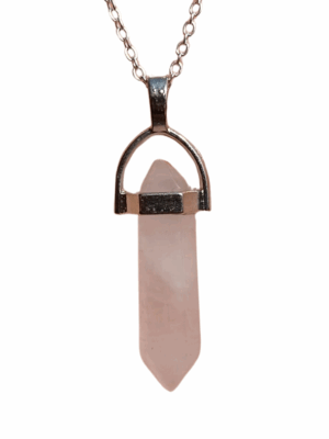 Double Terminated Crystal Pendant (popular) · Rose Quartz