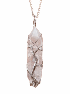 Double Terminated Crystal Tree of Life Pendant