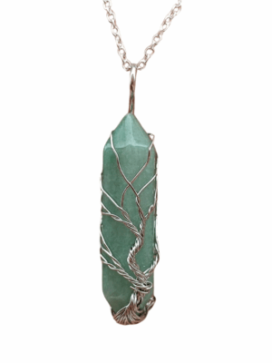 Double Terminated Crystal Tree of Life Pendant · Aventurine