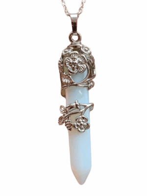 Double Terminated Crystal Rose Pendant · Opalite