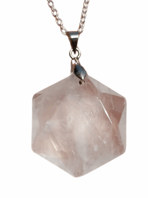 Flat Merkaba Crystal Pendant · Clear Quartz
