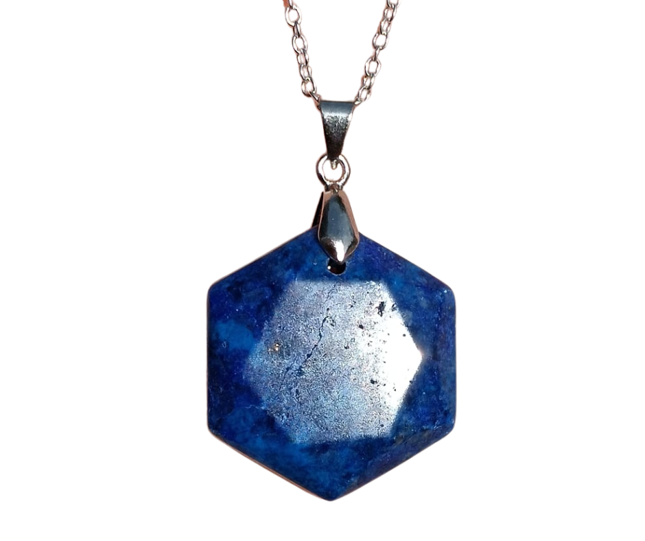Flat Merkaba Crystal Pendant · Lapis lazuli