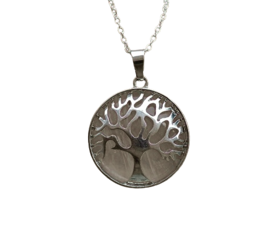Crystal Tree of Life Pendant · Clear Quartz