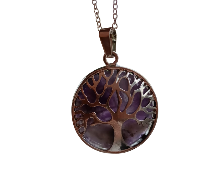 Crystal Tree of Life Pendant · Amethyst