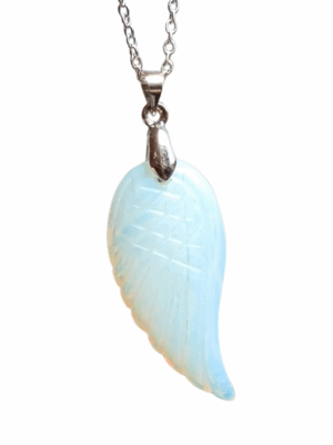 Crystal Angel Wing Pendant · Opalite