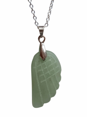 Crystal Angel Wing Pendant · Aventurine