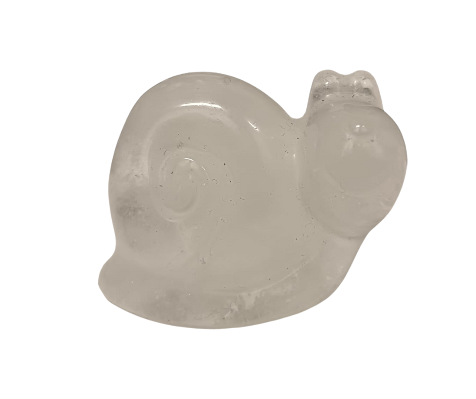 Mini Crystal Snail · Clear Quartz