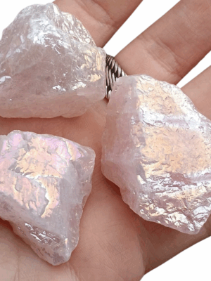 Aura Rose Quartz Chunk