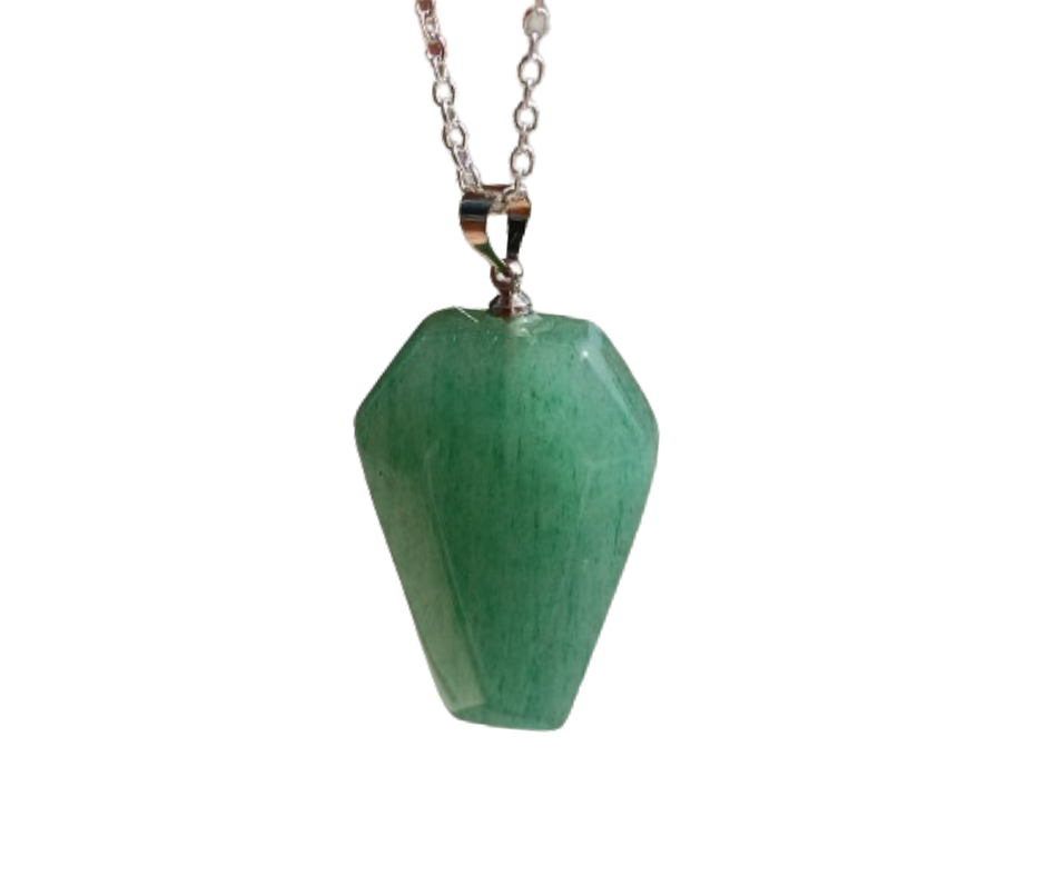 Crystal Coffin Pendant · Aventurine