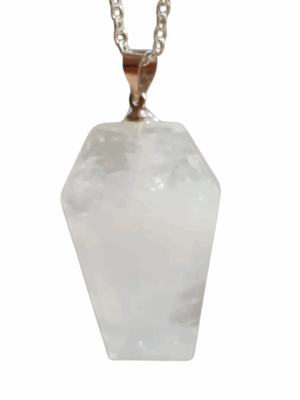 Crystal Coffin Pendant · Clear Quartz