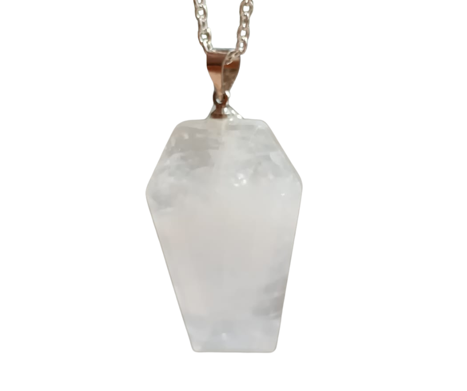 Crystal Coffin Pendant · Clear Quartz