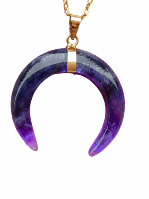 Crescent Moon Crystal Pendant necklace