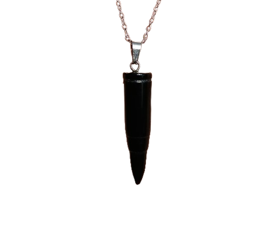 Crystal Bullet Pendant · Obsidian
