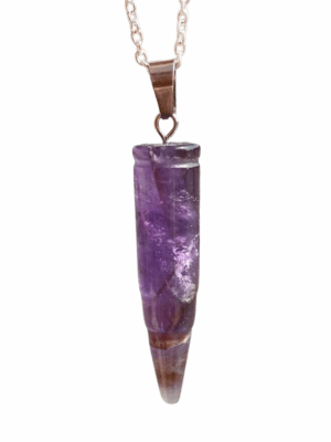 Crystal Bullet Pendant · Amethyst
