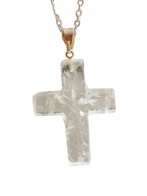 Crystal Cross Pendant · Clear quartz