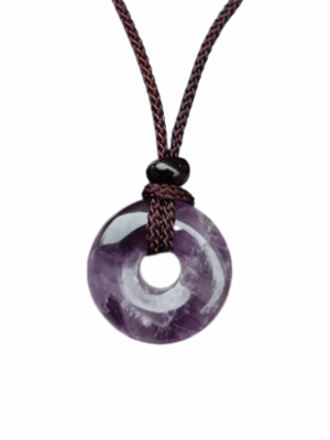 Crystal Donut Pendant · Amethyst