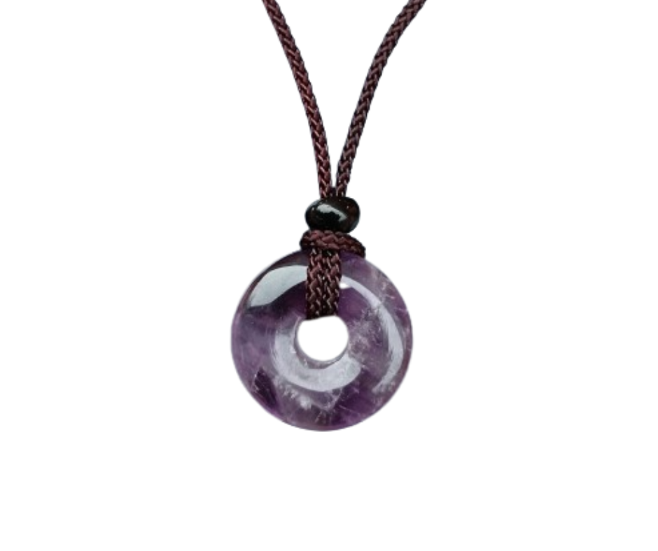 Crystal Donut Pendant · Amethyst