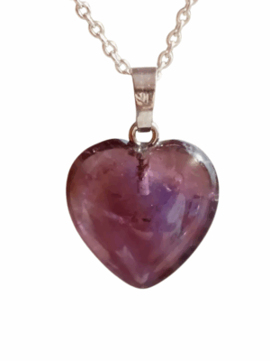 Crystal mini Heart Pendant · Amethyst