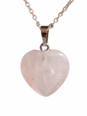 Crystal mini Heart Pendant · Rose Quartz