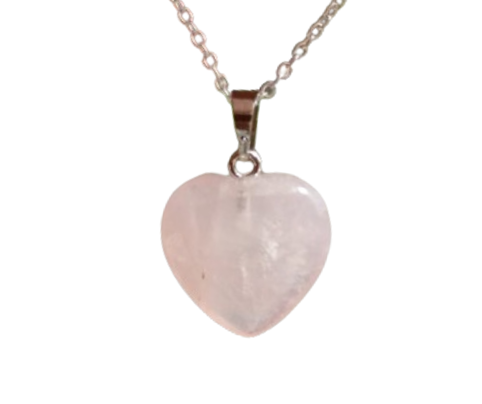 Crystal mini Heart Pendant · Rose Quartz