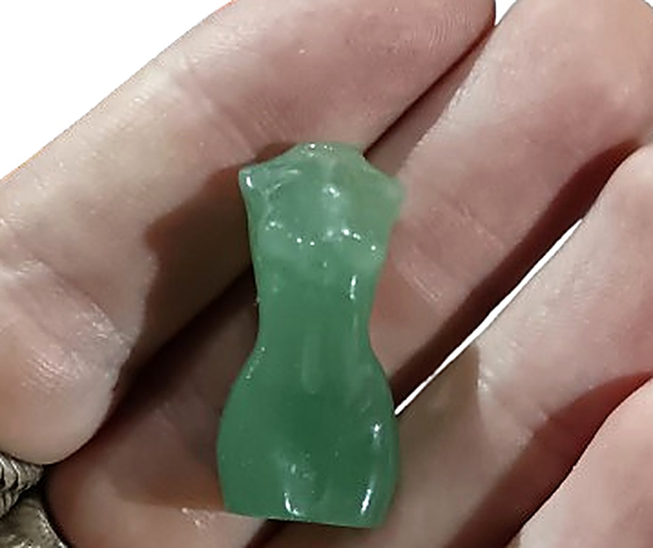 Mini Female Body Crystal Carving · Aventurine