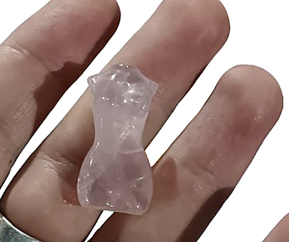 Mini Female Body Crystal Carving · Rose Quartz