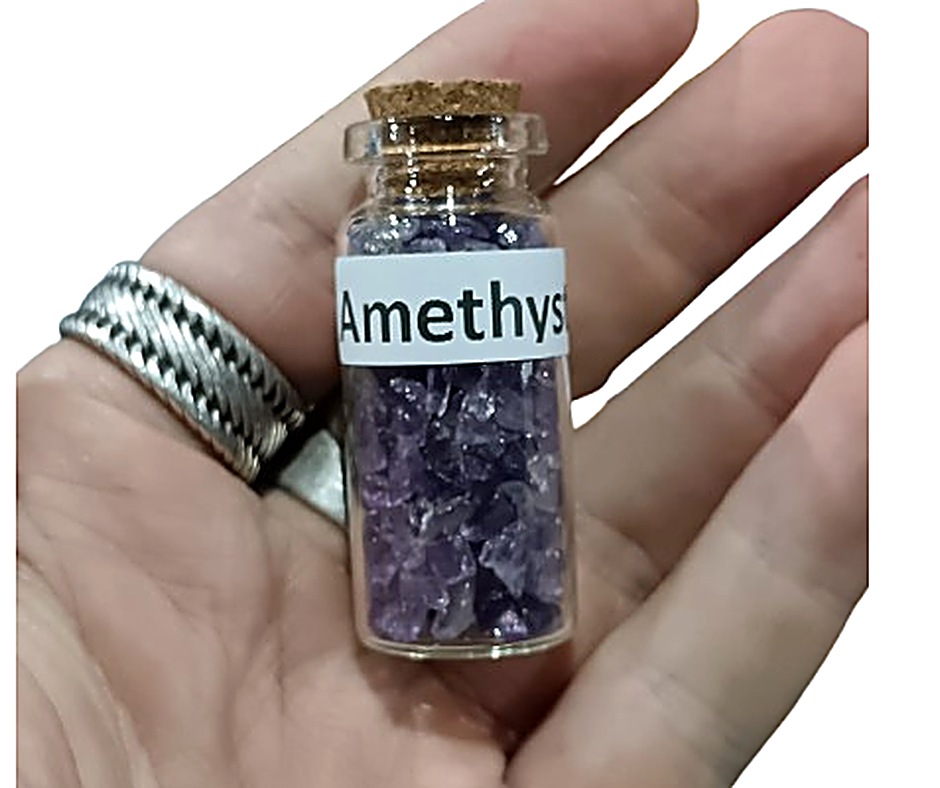 Crystal chip jar · Amethyst