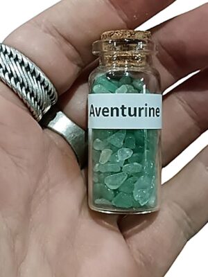 Crystal chip jar · Aventurine