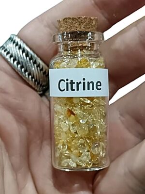 Crystal chip jar · Citrine